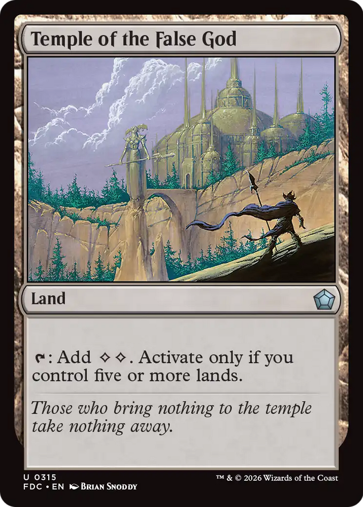 Temple of the False God [Foundations Commander]
