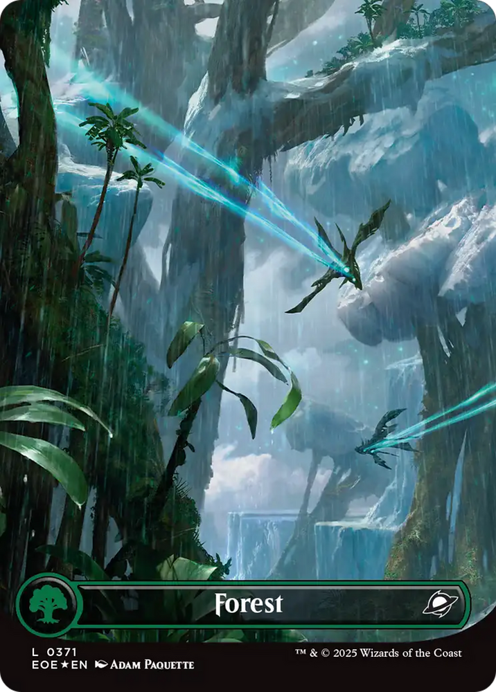 Forest (0371) (Borderless) (Galaxy Foil) [Edge of Eternities]