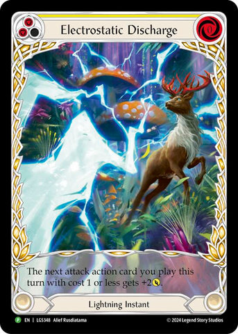 Electostatic Discharge (Yellow) (Extended Art) - LGS348 [LGS348] (Promo)  Rainbow Foil