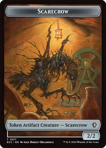 Saproling // Scarecrow Double-Sided Token [Lorwyn Eclipsed Tokens]