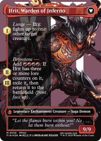 Clive, Ifrit's Dominant // Ifrit, Warden of Inferno (Borderless) (Surge Foil) [FINAL FANTASY]