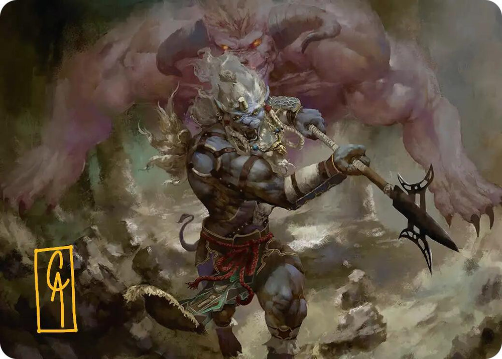 Kimahri, Valiant Guardian Art Card (Gold-Stamped Signature) [FINAL FANTASY Art Series]