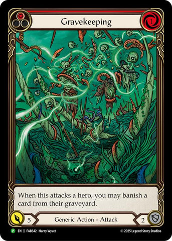 Gravekeeping (Red) [FAB342] (Promo)  Rainbow Foil