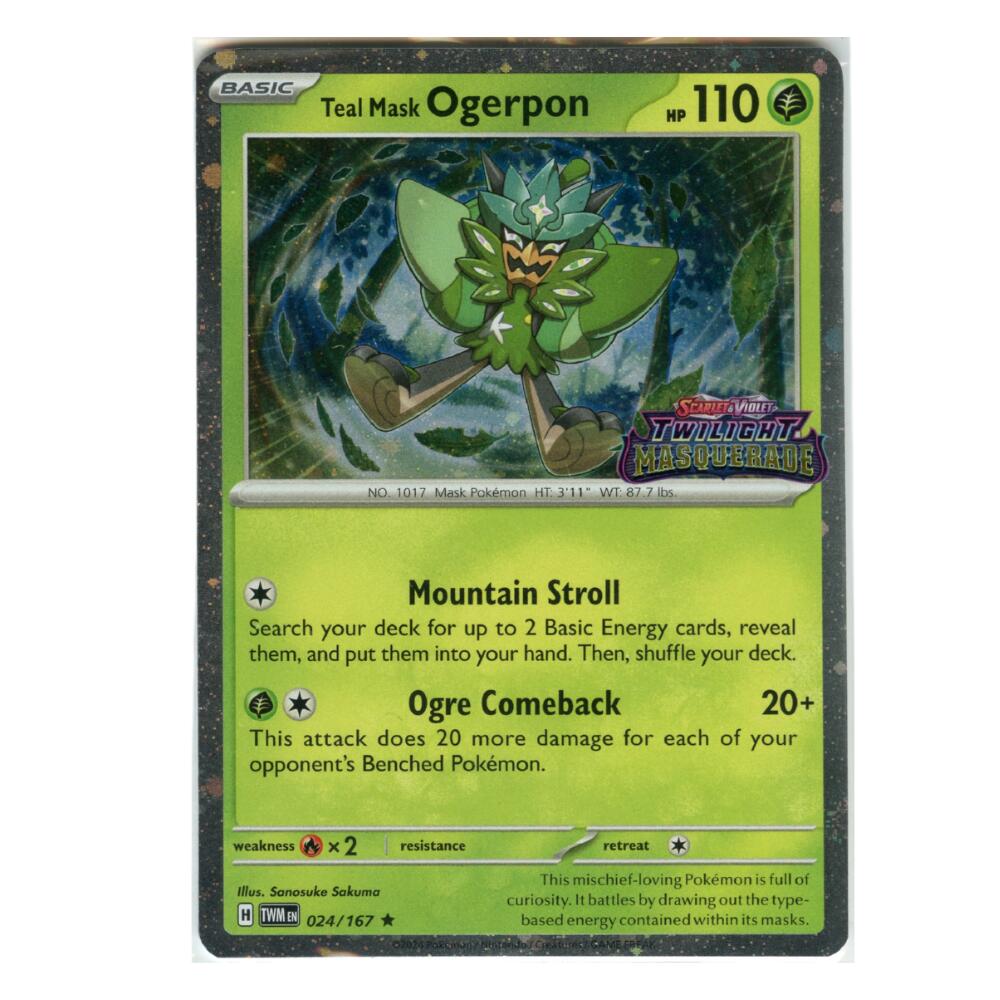 Teal Mask Ogerpon (024/167) (Twilight Masquerade Stamp) [Scarlet & Violet: Twilight Masquerade]