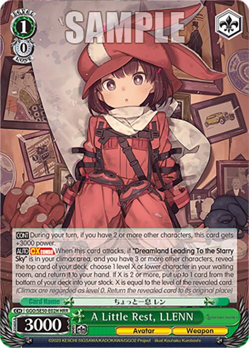 A Little Rest, LLENN (HR) (GGO/SE50-E02H HR) [SAO Alternative–Gun Gale Online–2 Premium Booster]