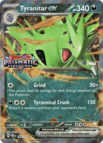Tyranitar ex (064/131) (Prismatic Evolutions Stamp) [Miscellaneous Cards]
