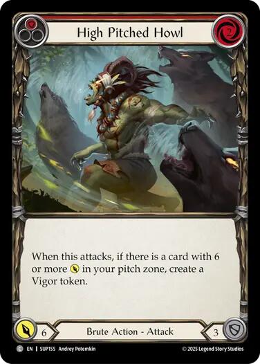 High Pitched Howl (Red) [SUP155] (Super Slam)  Rainbow Foil