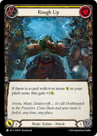 Rough Up (Yellow) [SUP159] (Super Slam)  Rainbow Foil