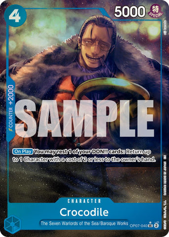 Crocodile (OP07-040) (Alternate Art) [Premium Booster -The Best- Vol. 2]