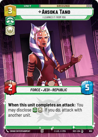 Ahsoka Tano - I Learned It from You (Hyperspace Foil) (852) (852) [Secrets of Power]