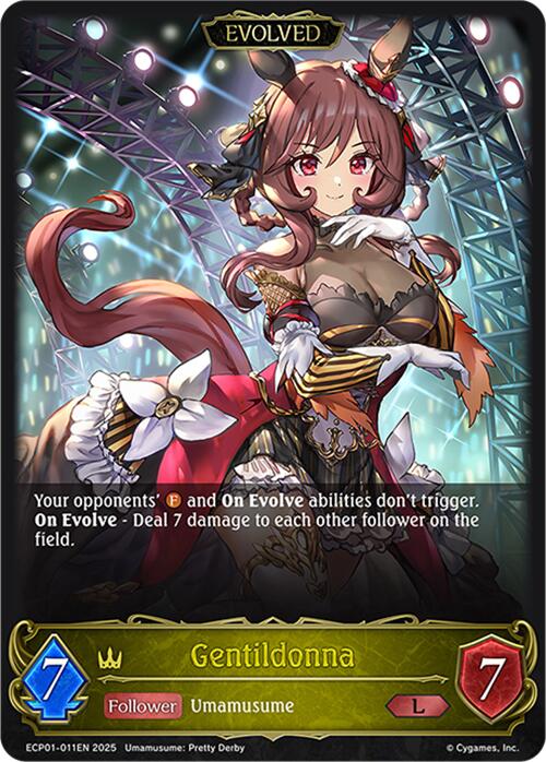 Gentildonna (Evolved) (ECP01-011EN) [Umamusume: Pretty Derby EX Crossover Set]