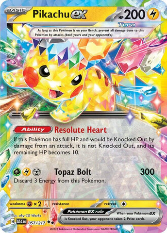 Pikachu ex (057/217) [Mega Evolution: Ascended Heroes]