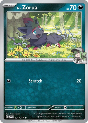 N's Zorua (136/217) [Mega Evolution: Ascended Heroes]