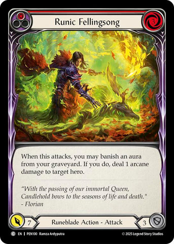 Runic Fellingsong (Red) (Regular) [PEN100] (Compendium of Rathe)