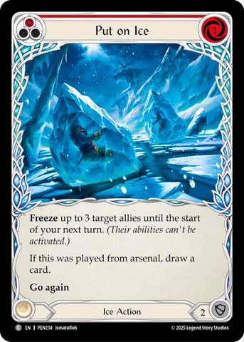 Put On Ice (Red) (Rainbow Foil) [PEN234] (Compendium of Rathe)  Rainbow Foil