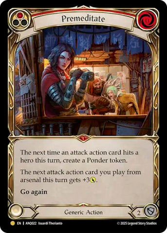 Premeditate (Red) (Gold) [ANQ022] (Compendium of Rathe - Antiquity Pack)  Rainbow Foil