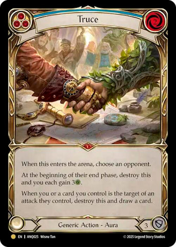 Truce (Blue) (Gold) [ANQ025] (Compendium of Rathe - Antiquity Pack)  Rainbow Foil