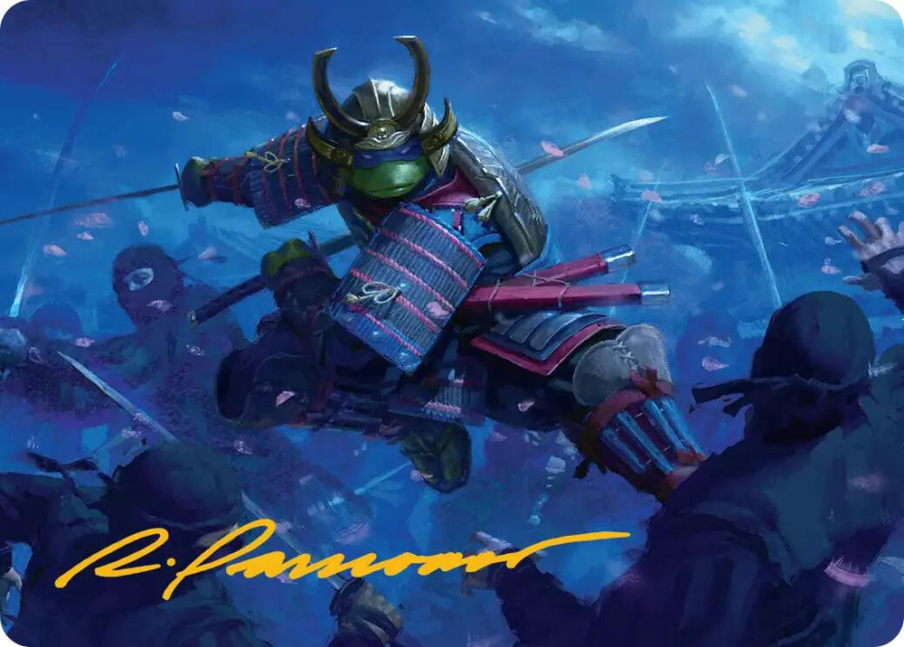 Leonardo, Sewer Samurai Art Card (1/54) (Gold-Stamped Signature) [Teenage Mutant Ninja Turtles Art Series]
