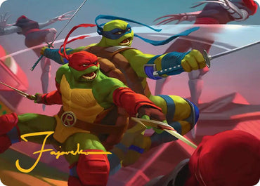 Raph & Leo, Sibling Rivals Art Card (Gold-Stamped Signature) [Teenage Mutant Ninja Turtles Art Series]