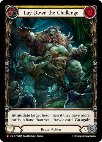 Lay Down The Challenge (Yellow) (Extended Art) [PEN007] (Compendium of Rathe)  Rainbow Foil