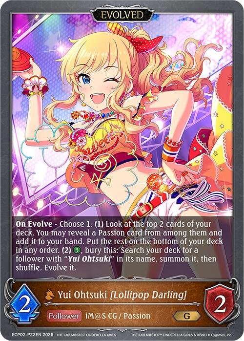 Yui Ohtsuki [Lollipop Darling] (Evolved) - P22EN (Foil) (ECP02-P22EN) [THE IDOLM@STER CINDERELLA GIRLS EX Crossover Set]