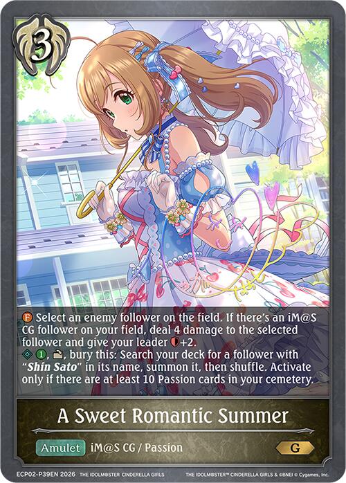 A Sweet Romantic Summer - P39EN (Foil) (ECP02-P39EN) [THE IDOLM@STER CINDERELLA GIRLS EX Crossover Set]