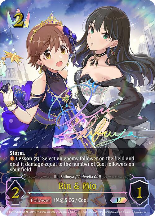 Rin & Mio (ECP02-U03aEN) [THE IDOLM@STER CINDERELLA GIRLS EX Crossover Set]