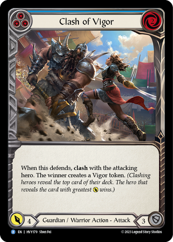 Clash of Vigor (Blue) [HVY179] (Heavy Hitters)  Rainbow Foil