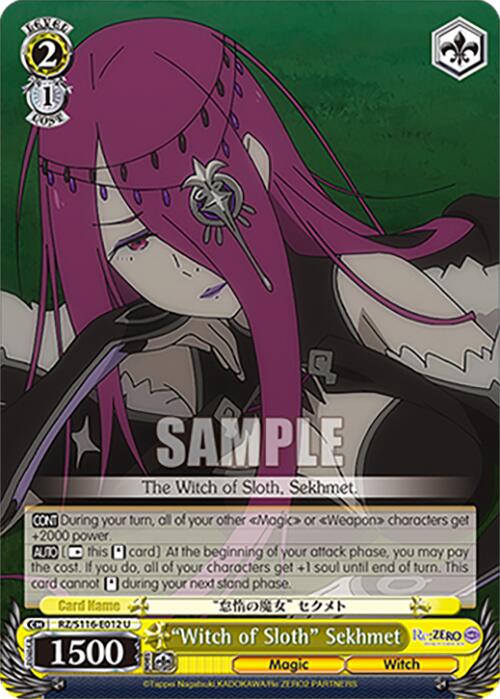 "Witch of Sloth" Sekhmet (RZ/S116-E012) [Re:ZERO -Starting Life in Another World- Vol.3]