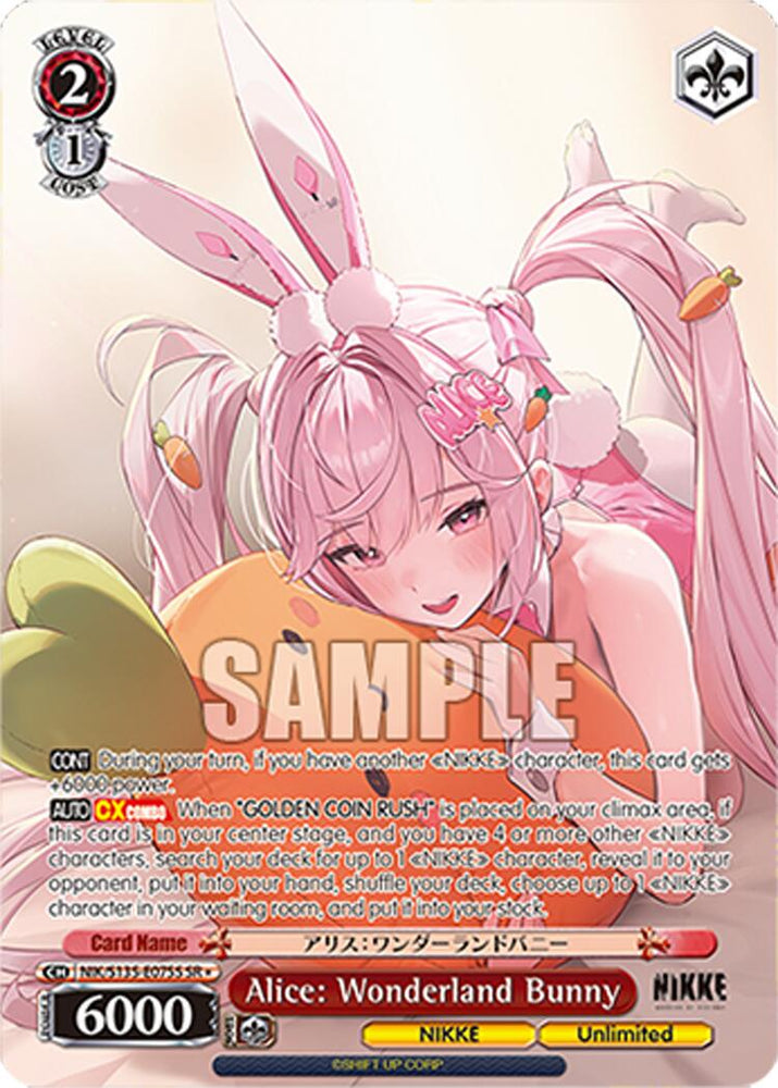 Alice: Wonderland Bunny (NIK/S135-E075S) (SR) [GODDESS OF VICTORY: NIKKE Vol.2]