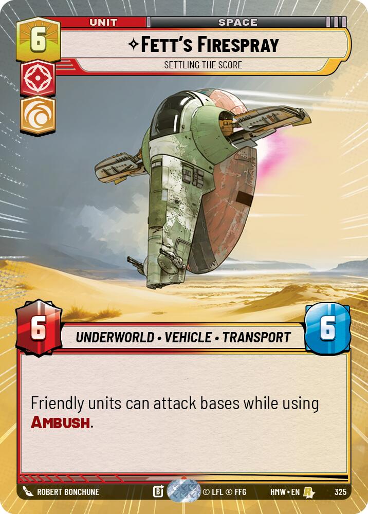 Fett's Firespray - Settling the Score (325) (Hyperspace) (325) [Homeworlds]