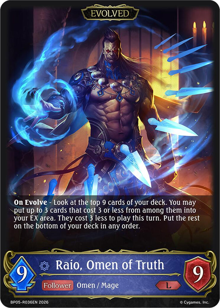 Raio, Omen of Truth (Evolved) (BP05-R036EN) [Eightfold Retribution]
