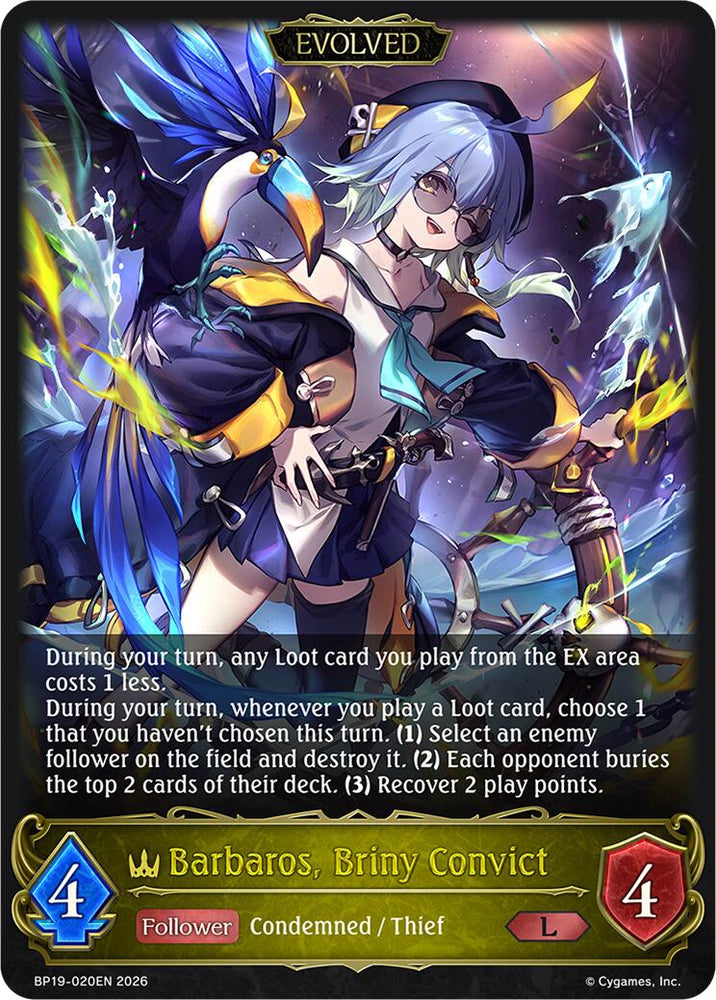 Barbaros, Briny Convict (Evolved) (BP19-020EN) [Eightfold Retribution]