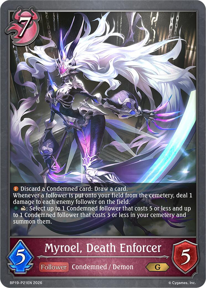 Myroel, Death Enforcer - P21EN (Foil) (BP19-P21EN) [Eightfold Retribution]