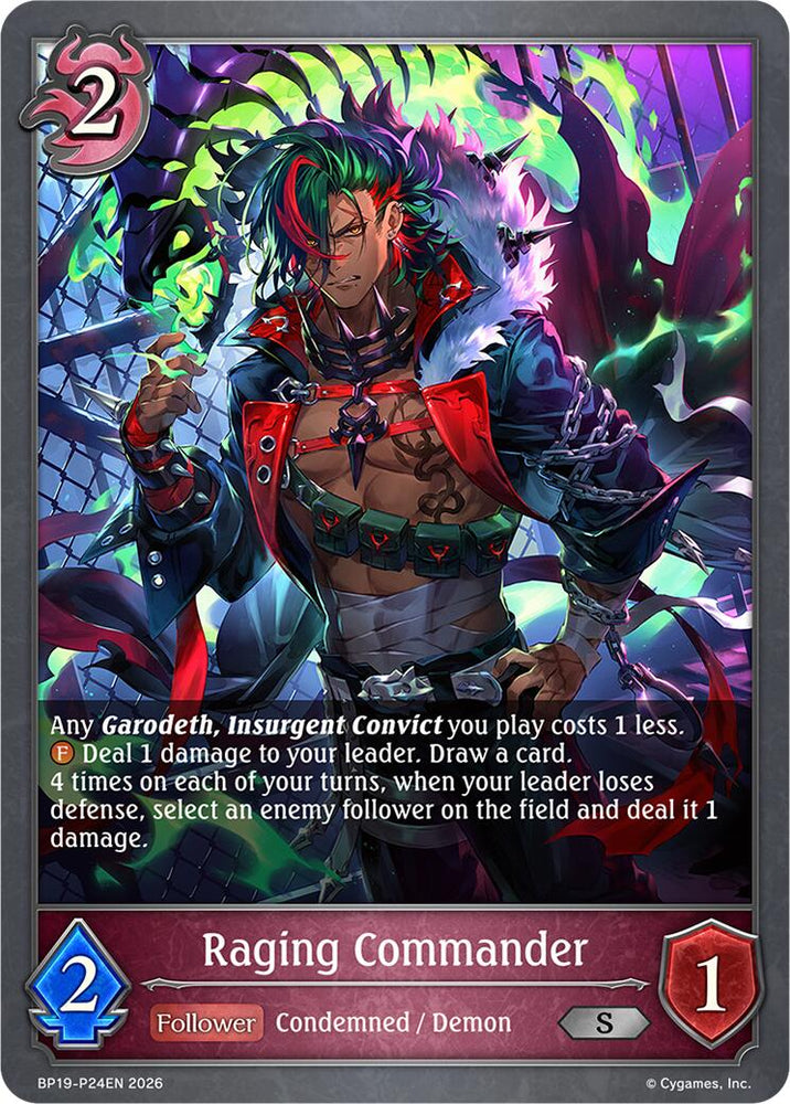 Raging Commander - P24EN (Foil) (BP19-P24EN) [Eightfold Retribution]