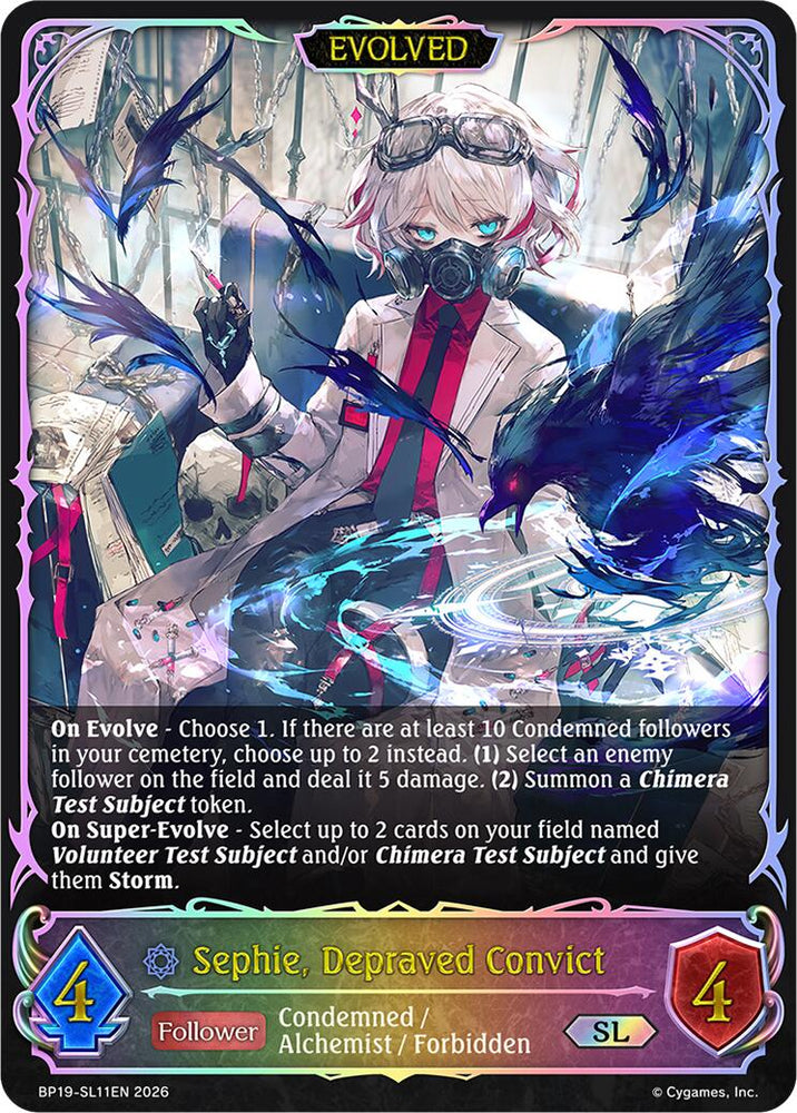 Sephie, Depraved Convict (Evolved) (BP19-SL11EN) [Eightfold Retribution]