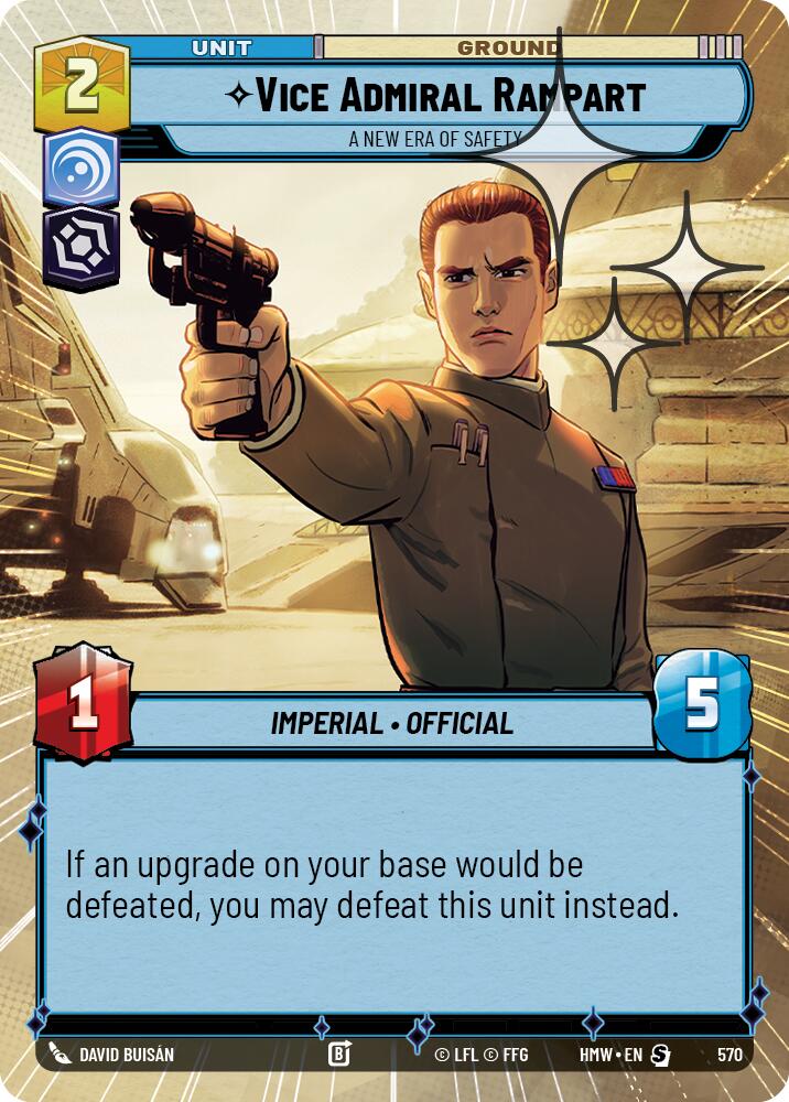 Vice Admiral Rampart - A New Era of Safety (570) (Hyperspace Foil) (570) [Homeworlds]