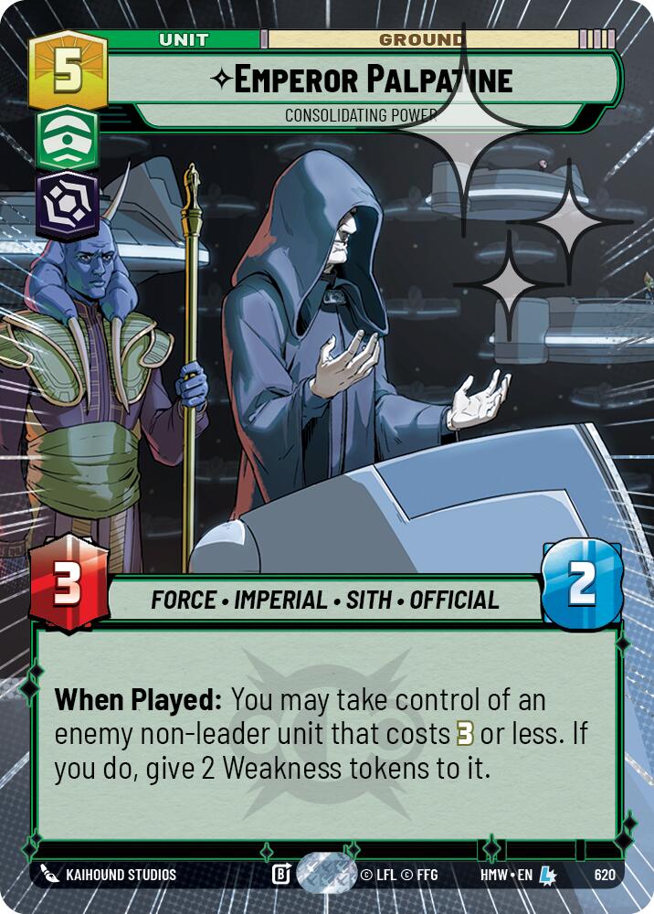 Emperor Palpatine - Consolidating Power (620) (Hyperspace Foil) (620) [Homeworlds]