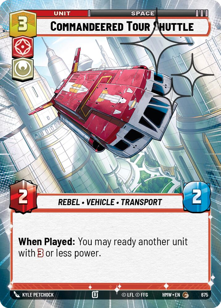 Commandeered Tour Shuttle (675) (Hyperspace Foil) (675) [Homeworlds]