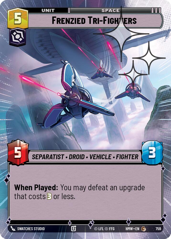 Frenzied Tri-Fighters (759) (Hyperspace Foil) (759) [Homeworlds]