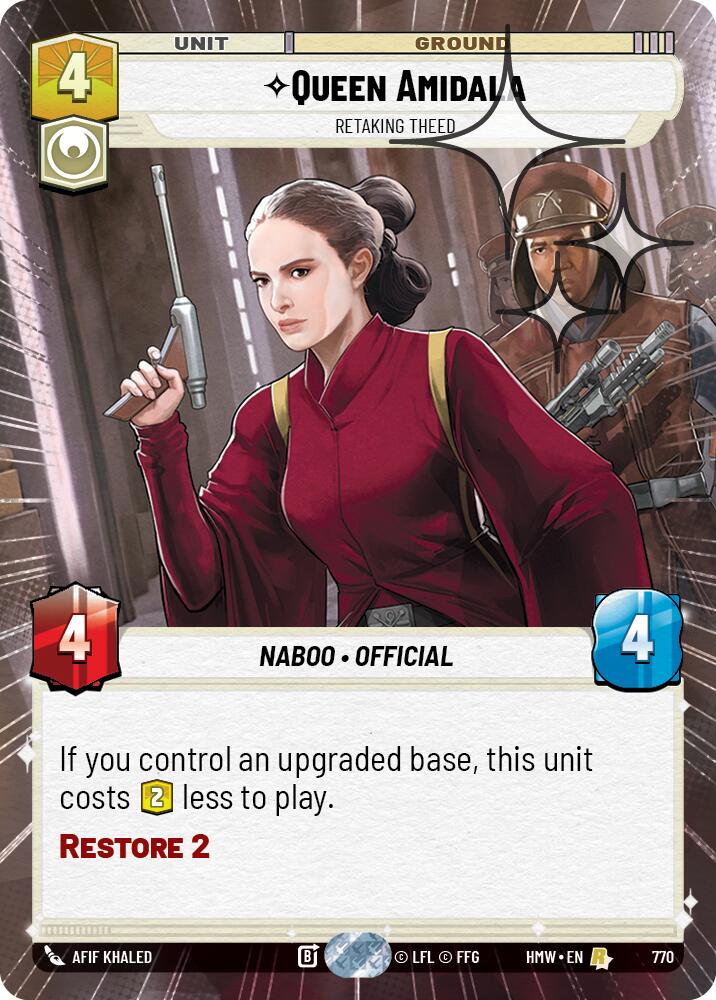 Queen Amidala - Retaking Theed (770) (Hyperspace Foil) (770) [Homeworlds]