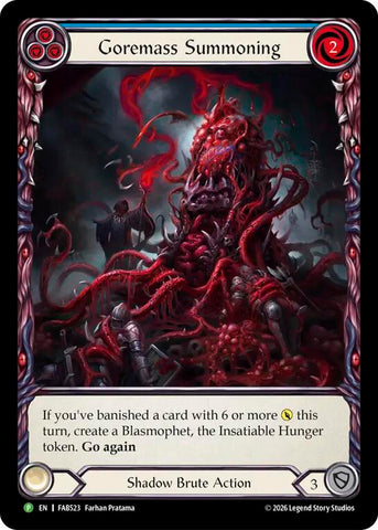 Goremass Summoning [FAB523] (Promo)  Rainbow Foil