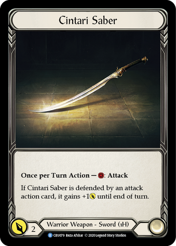 Cintari Saber [CRU079] (Crucible of War)  1st Edition Cold Foil