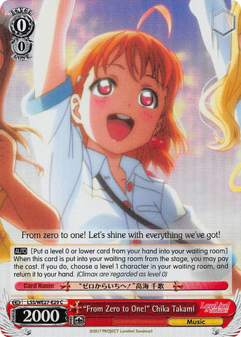 "From Zero to One!" Chika Takami (LSS/WE27-E29 C) (Parallel Foil) [Love Live! Sunshine!! Extra Booster]