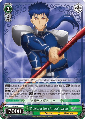 "Protection from Arrows" Lancer (FS/S64-E032 R) [Fate/Stay Night [Heaven's Feel]]