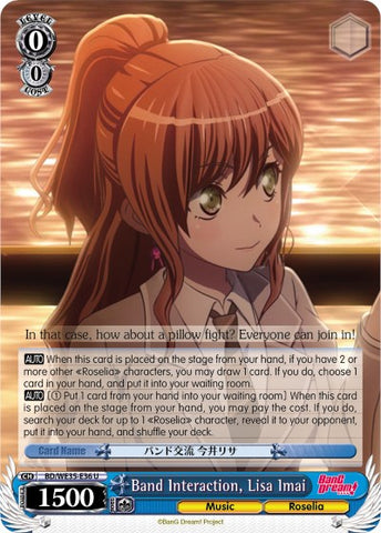 Band Interaction, Lisa Imai (BD/WE35-E36 U) (Parallel Foil) [Poppin'Party x Roselia]