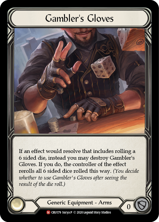 Gambler's Gloves [CRU179] (Crucible of War)  1st Edition Cold Foil