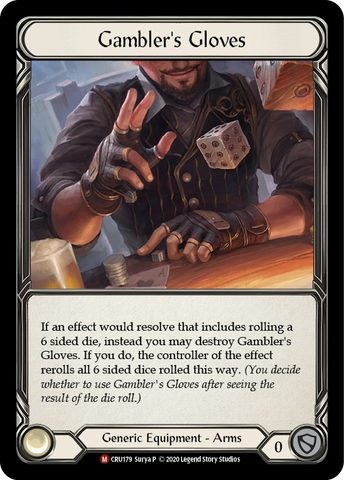 Gambler's Gloves [CRU179] (Crucible of War)  1st Edition Cold Foil