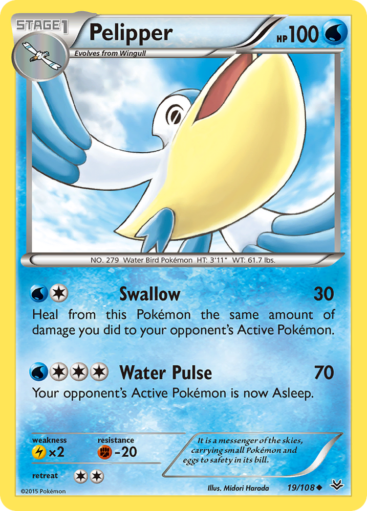 Pelipper (19/108) [XY: Roaring Skies]