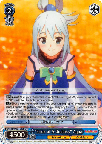 "Pride of A Goddess" Aqua (KS/W49-TE17S SR) [KonoSuba]